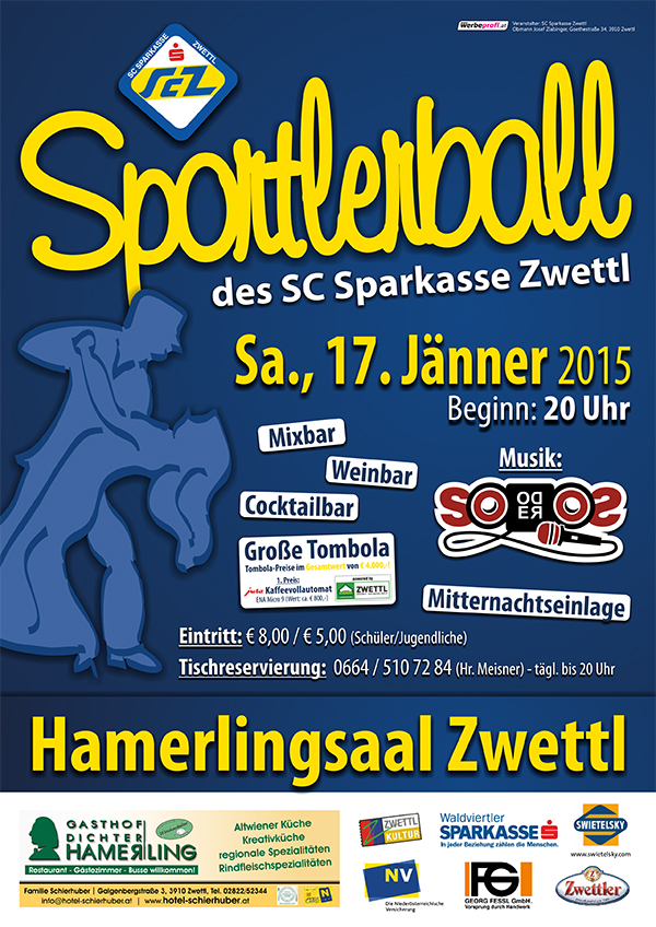 Plakat Sportlerball 2015